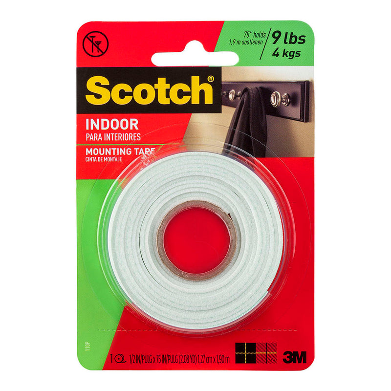 3M Scotch Indoor Mounting Tape 110P 12.7mmx1.9m
