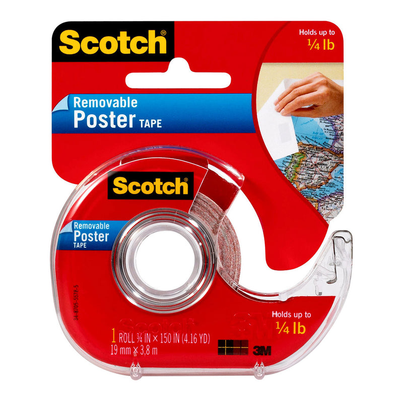 3M Scotch Poster Tape Removable 109 19mmx3.8m on dispenser