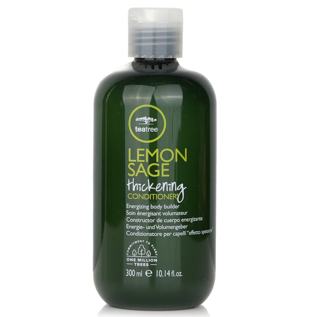 Lightweight thickening conditioner with lemon, sage, and tea tree, enhancing volume and texture for fine hair.