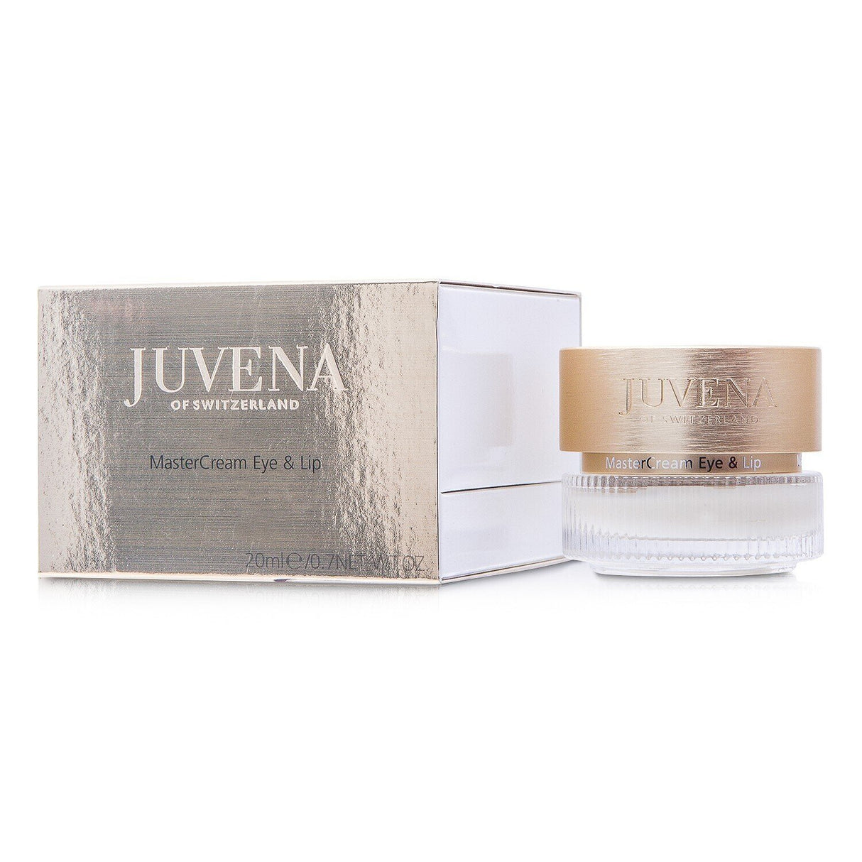 Juvena MasterCream Eye & Lip, 20ml, rejuvenates delicate eye and lip skin, reducing fine lines and puffiness for a youthful glow.