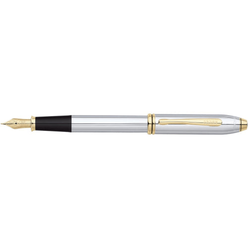 Cross Townsend Medalist Chrome Fountain Pen, Medium Nib
