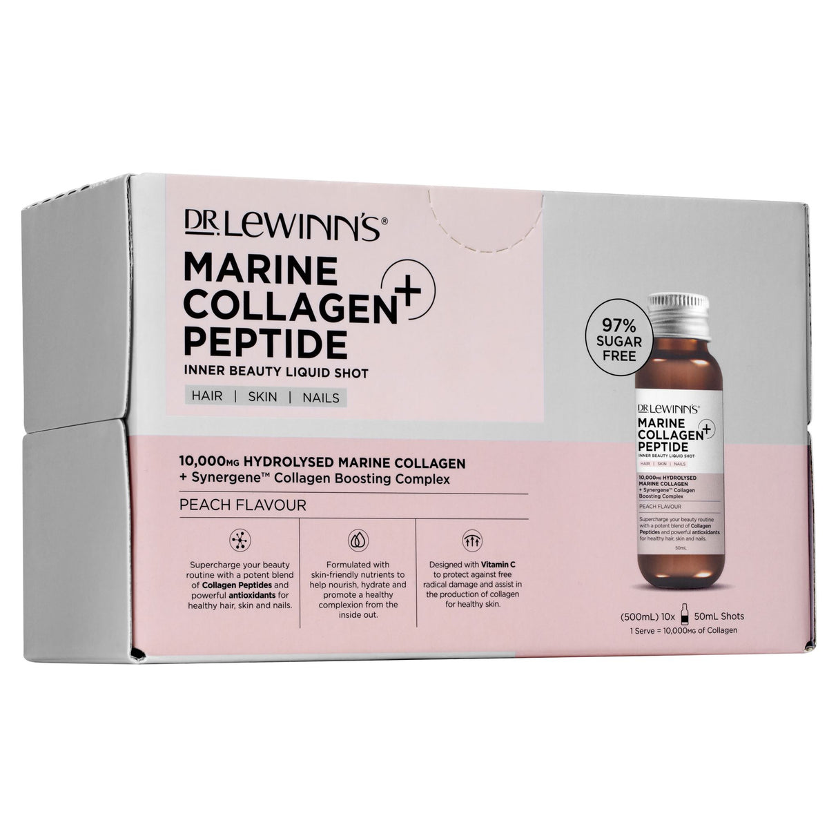 Dr. LeWinn's Marine Collagen Peptide+ Inner Beauty Liquid Shot - 10 x 50mL