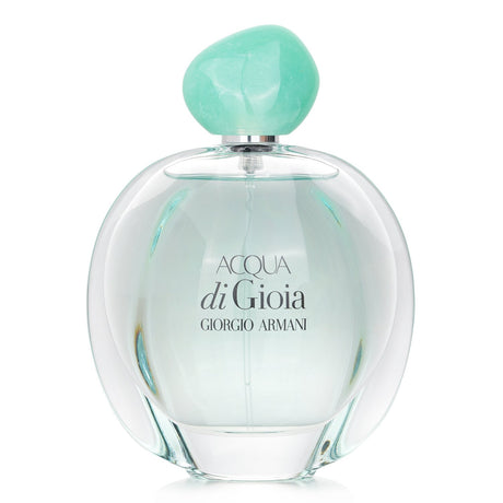 Giorgio Armani Acqua Di Gioia 100ml perfume, featuring fresh mint, water jasmine, and warm cedar notes for elegant women.