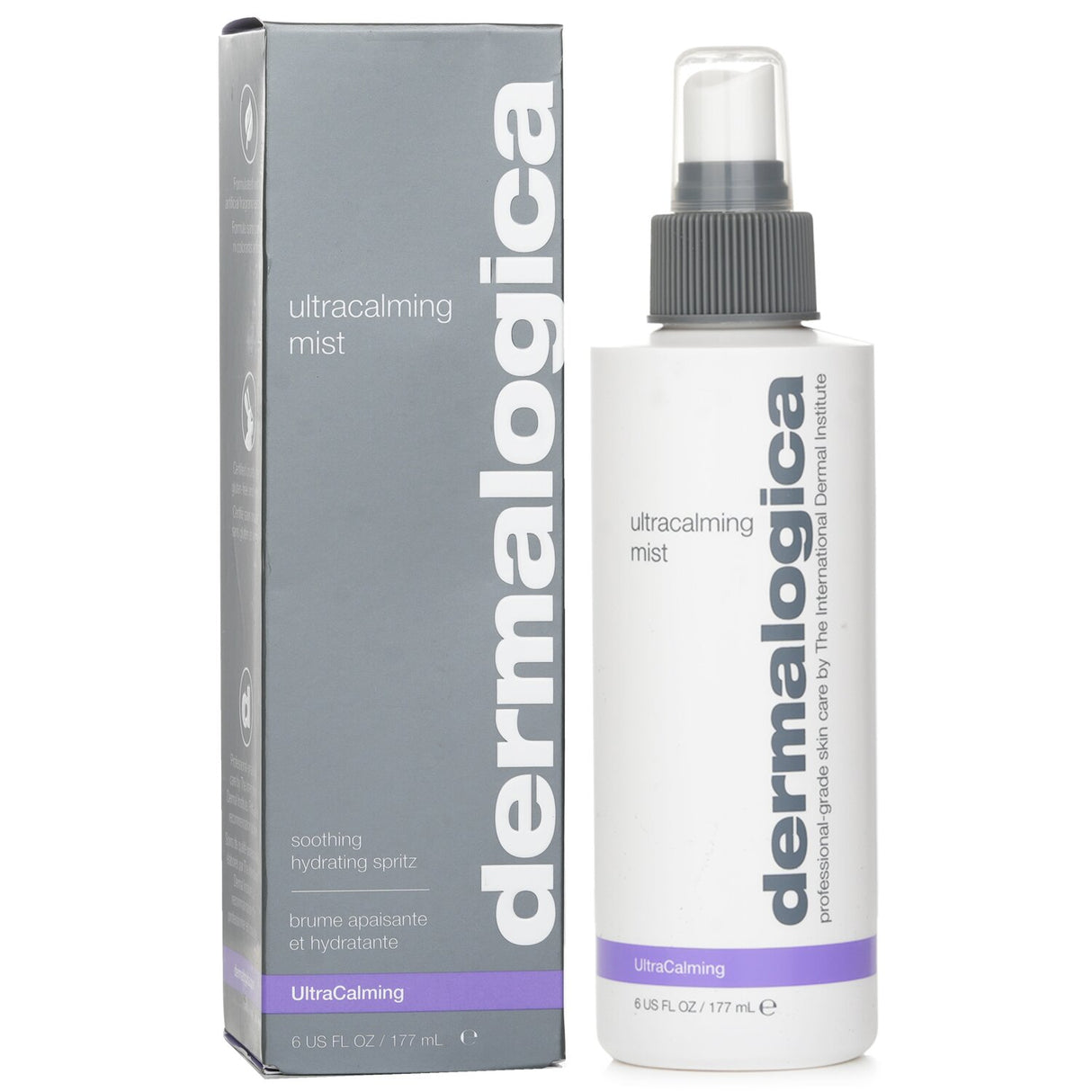 Soothing Dermalogica UltraCalming Mist in a 177ml spray bottle, ideal for calming sensitive skin and reducing redness.