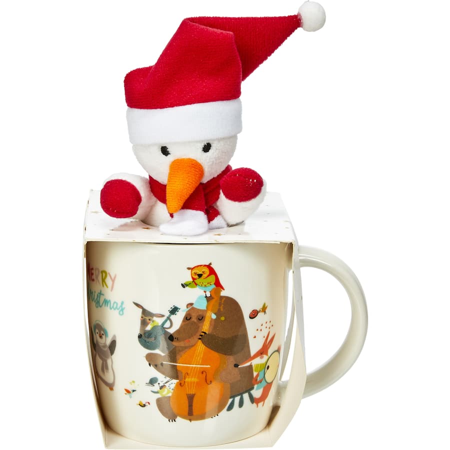 Tis The Season Festive Mug With Plush Toy - 4 styLes