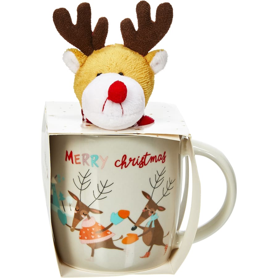Tis The Season Festive Mug With Plush Toy - 4 styLes