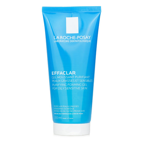 La Roche Posay Effaclar Foaming Gel for oily, sensitive skin, enriched with Zinc and thermal spring water for gentle purification.