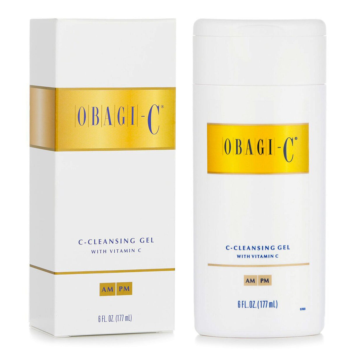 Obagi C Cleansing Gel - 177ml tube designed to combat skin damage, brighten complexion, and promote even skin tone.