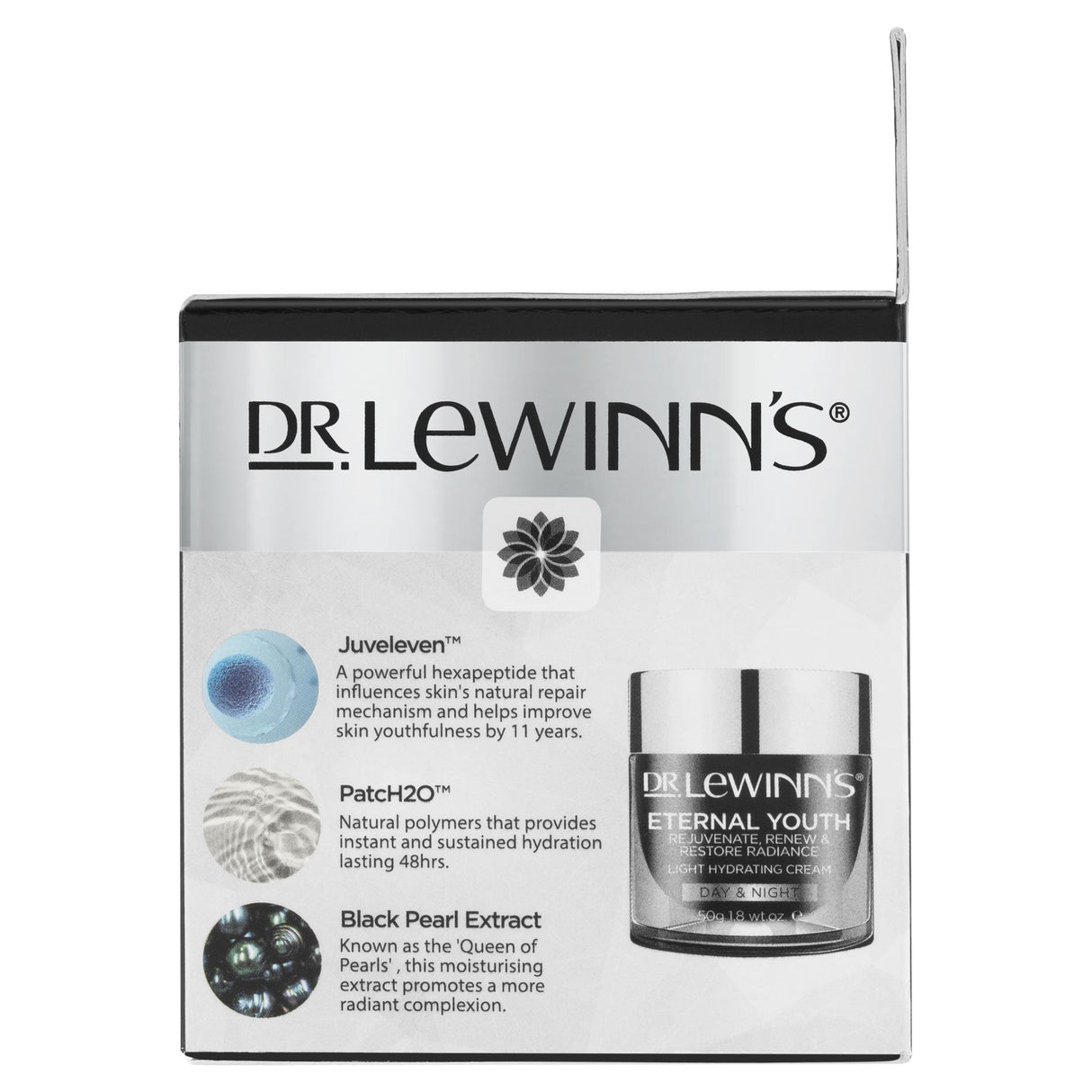 Dr. LeWinn's Eternal Youth Cream: Hydrating day & night cream with Juveleven™ and Black Pearl for youthful, radiant skin.