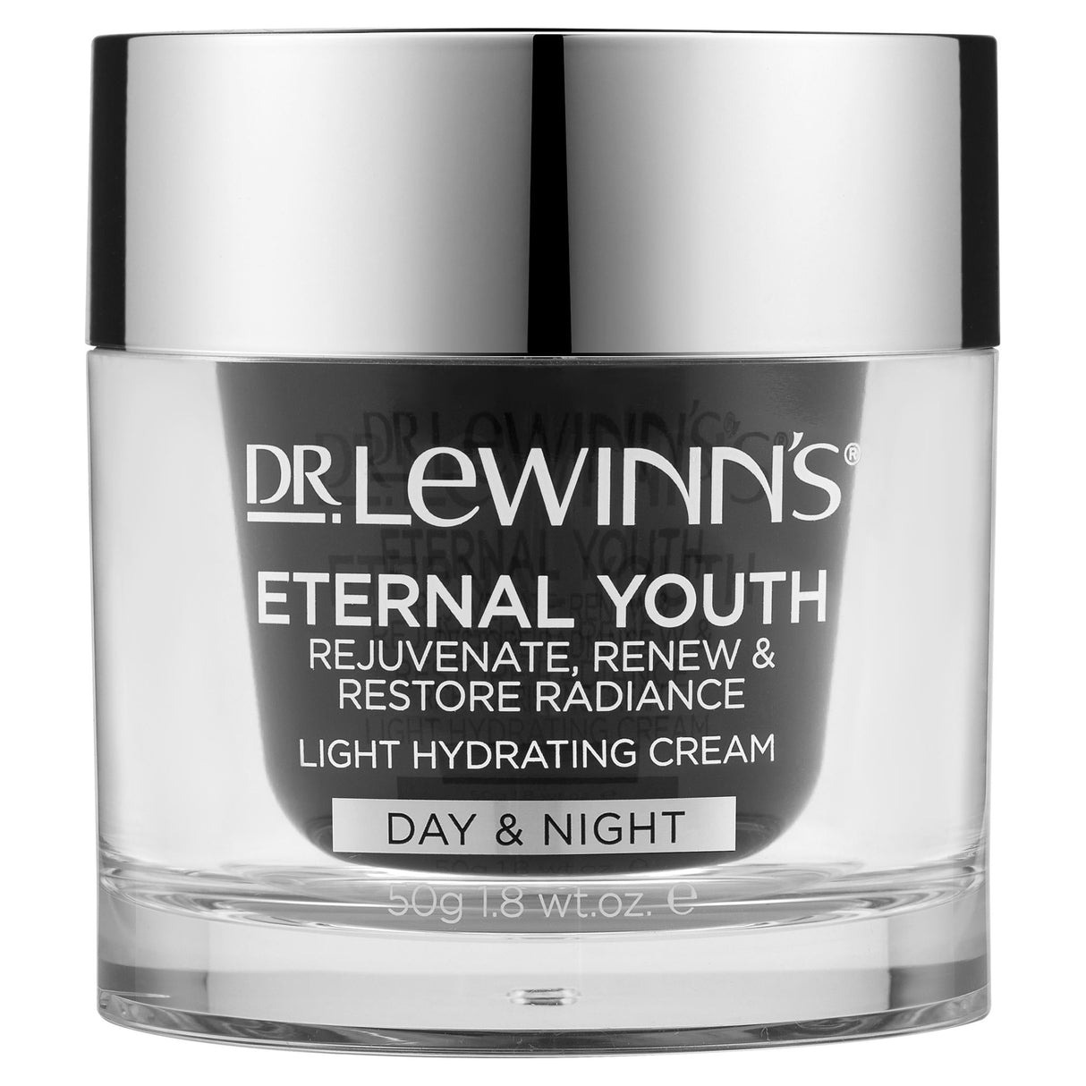 Dr. LeWinn's Eternal Youth cream in a 50g jar, offering intense hydration and anti-aging benefits for a youthful complexion.