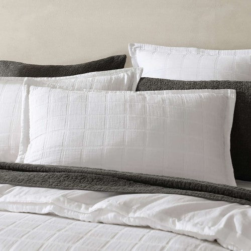 King - Qulit/ Duvet Cover Set - Sierra White by Platinum