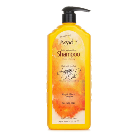 Agadir Argan Oil Daily Moisturizing Shampoo in a 1000ml bottle, enriched with pure Argan oil for vibrant, healthy hair.