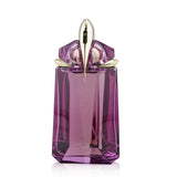 Elegant 60ml crystalline bottle of Thierry Mugler's Alien Eau De Toilette, featuring floral, woody, and amber notes.