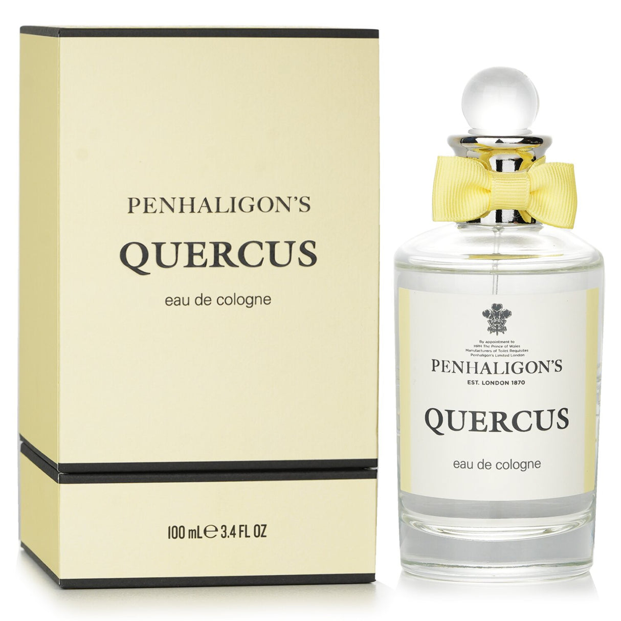 Penhaligon's Quercus Eau De Cologne Spray features a refreshing blend of citrus notes and floral aromas in a 100ml bottle.