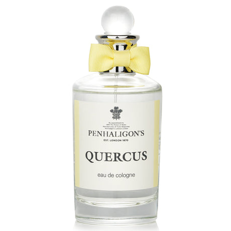 Penhaligon's Quercus Eau De Cologne Spray in a 100ml bottle, featuring a refreshing floral fruity scent for gentlemen.