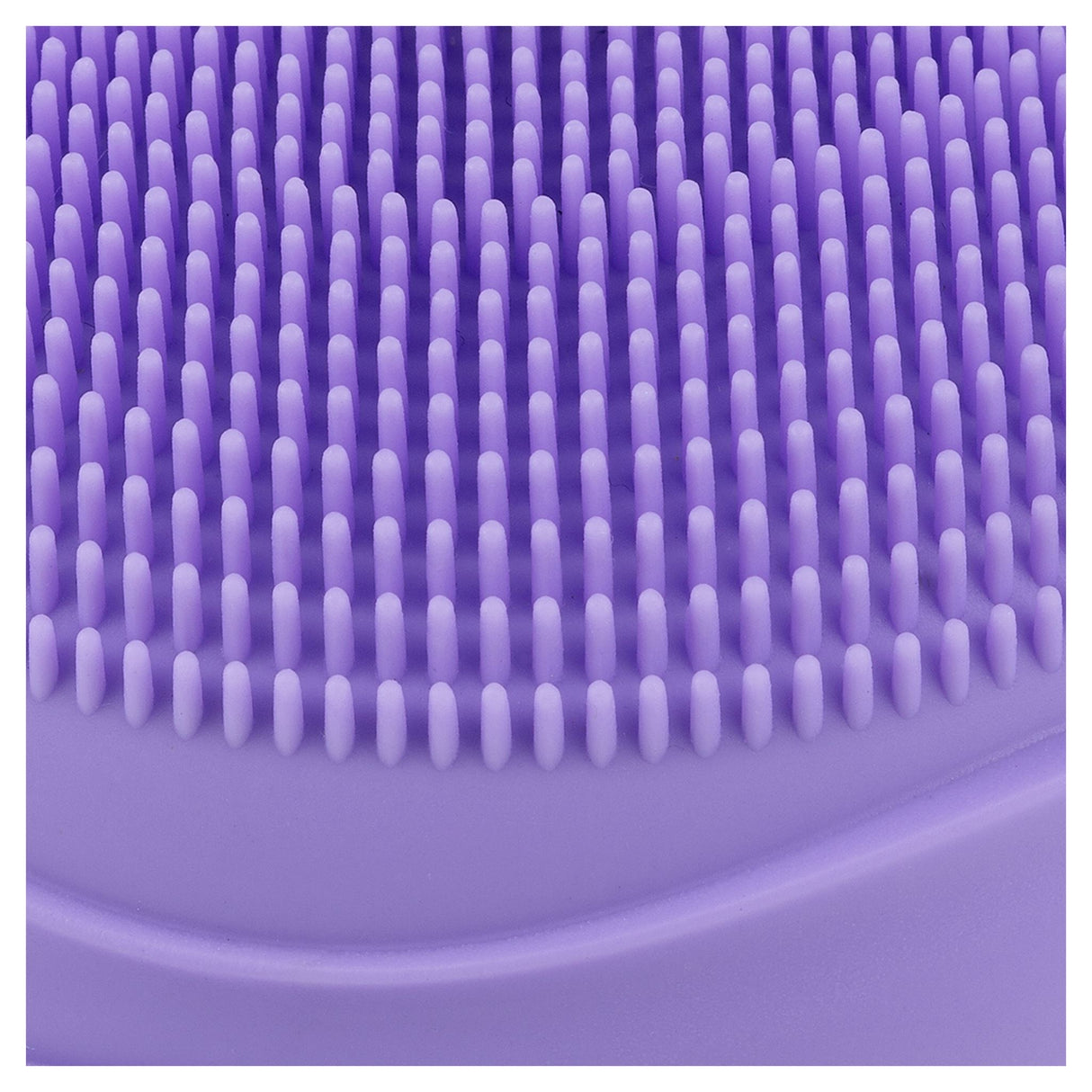 Rechargeable silicone facial cleansing brush with sonic pulsation, warming element, and 3 adjustable vibration levels.