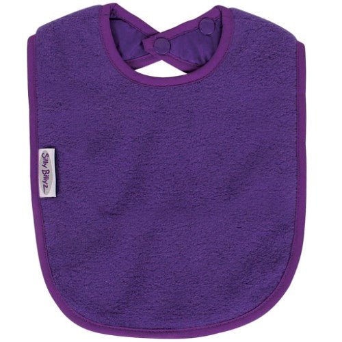 Silly Billyz - Fleece Plain Large Bib Purple