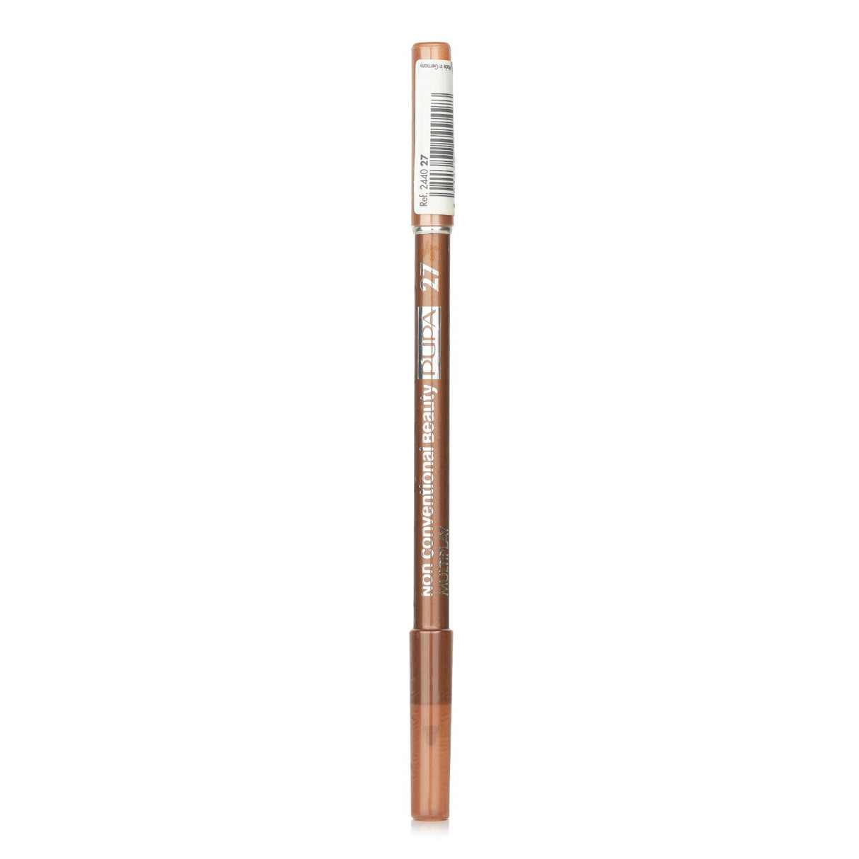 Pupa Multiplay Triple Purpose Eye Pencil #27, a 3-in-1 kajal, eye liner, and shadow, offers bold color and waterproof wear.