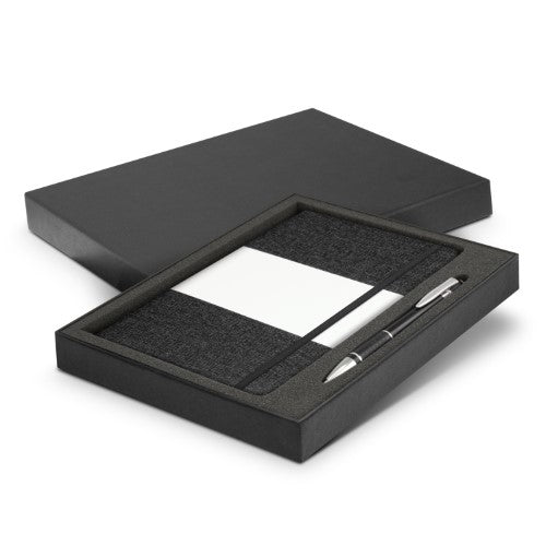 Notebook and Pen Gift Set - Alexis (Black)