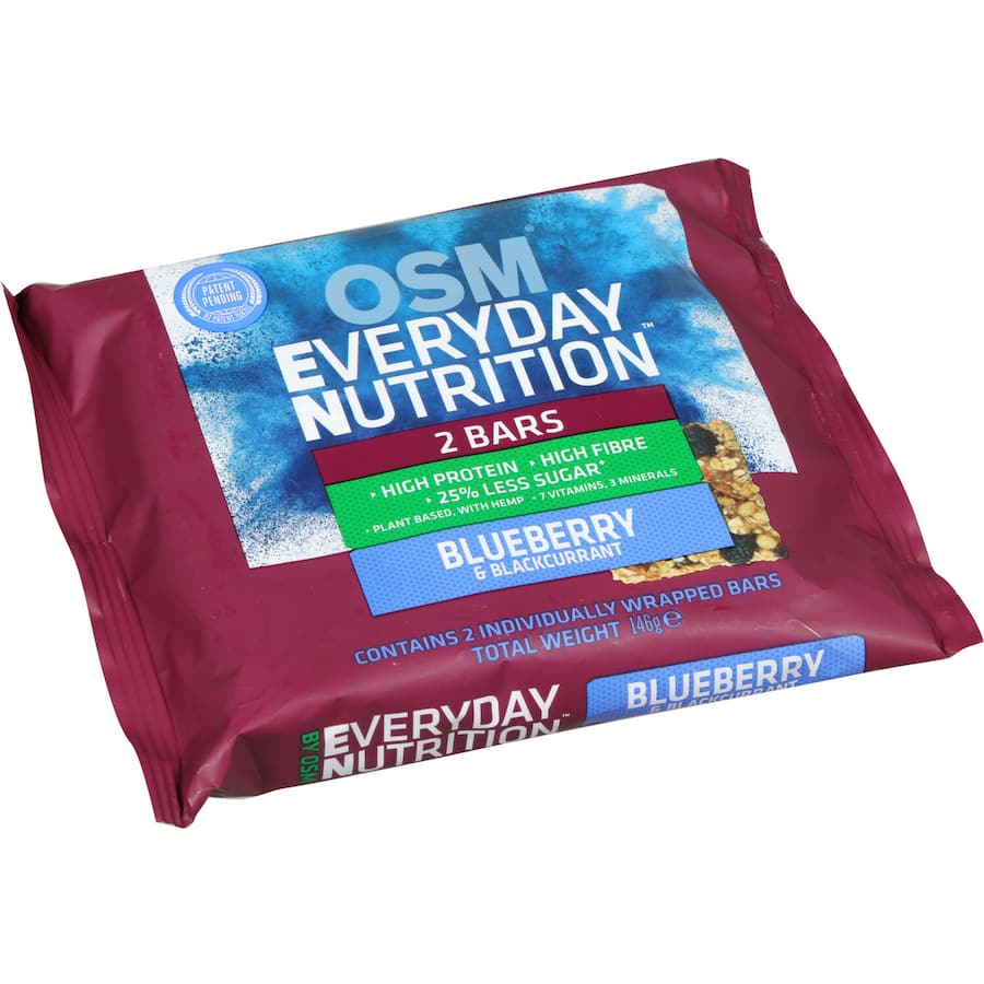 Osm Everyday Nutrition Muesli Bars Blueberry & Blackcurrant 146g - 2pack