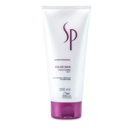 Wella SP Color Save Conditioner for coloured hair protects color, nourishes, and enhances shine with UV protection in 200ml size.