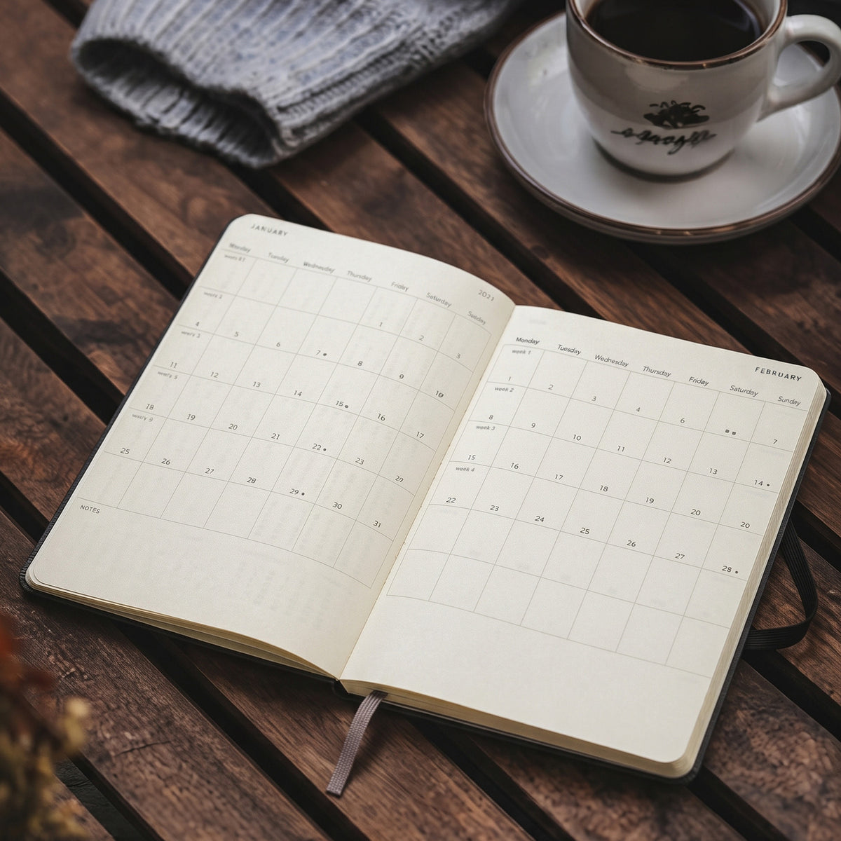 Moleskine 2027 A5 Weekly Hardcover Planner With Elastic Closure