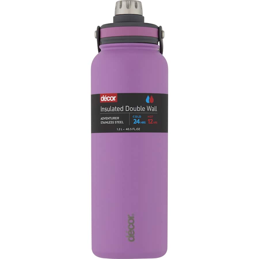 Decor Adventurer Stainless Steel Water Bottle Double Wall 1.2L