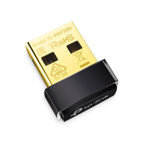 TP-Link TL-WN725N Wireless N Nano USB Adapter for high-speed internet up to 150Mbps, compact design for easy connectivity.