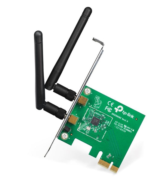 TP-Link TL-WN881ND Wireless N PCI Express Adapter with detachable antennas for high-speed desktop internet connectivity.