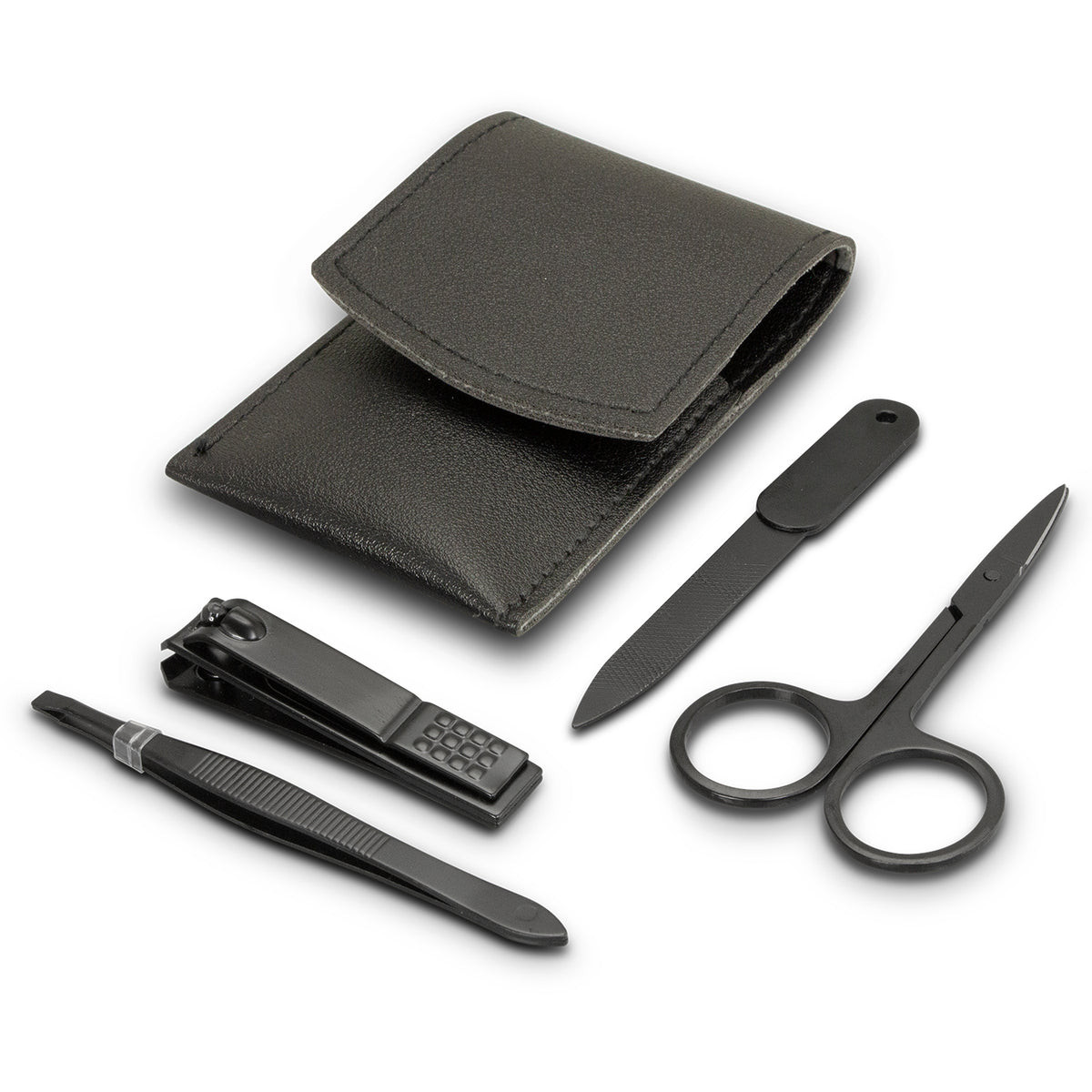 4-Piece Manicure Kit With PU Travel Pouch Estima Black - Pack of 20