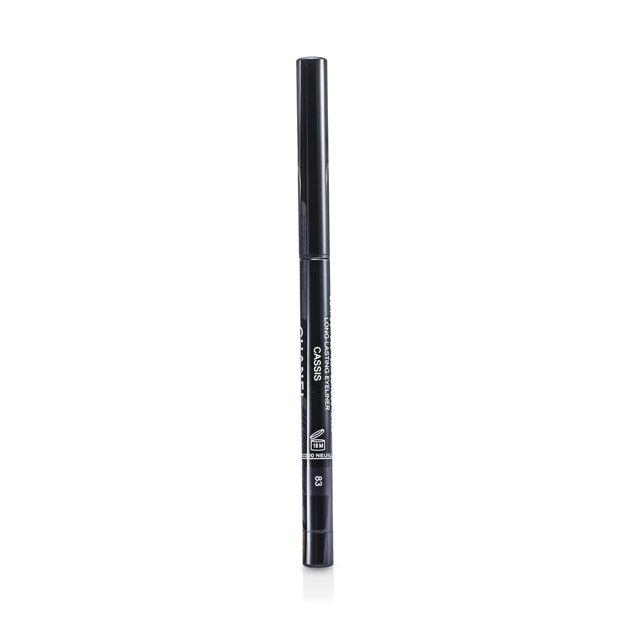 Chanel Stylo Yeux Waterproof eyeliner in #83 Cassis, featuring a bold, smudge-proof formula for precise, long-lasting eye definition.