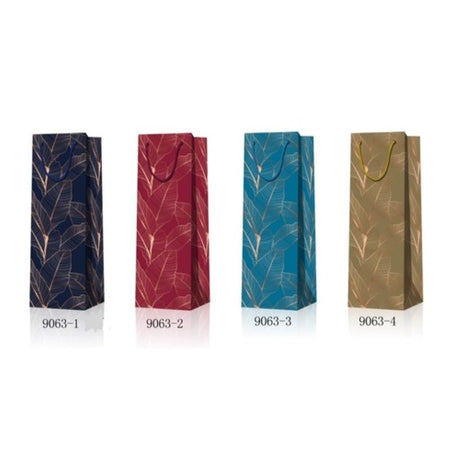Colorful Christmas wine bags, 12x36x9cm, pack of 12, perfect for festive gift giving and reusable for eco-friendly holidays.