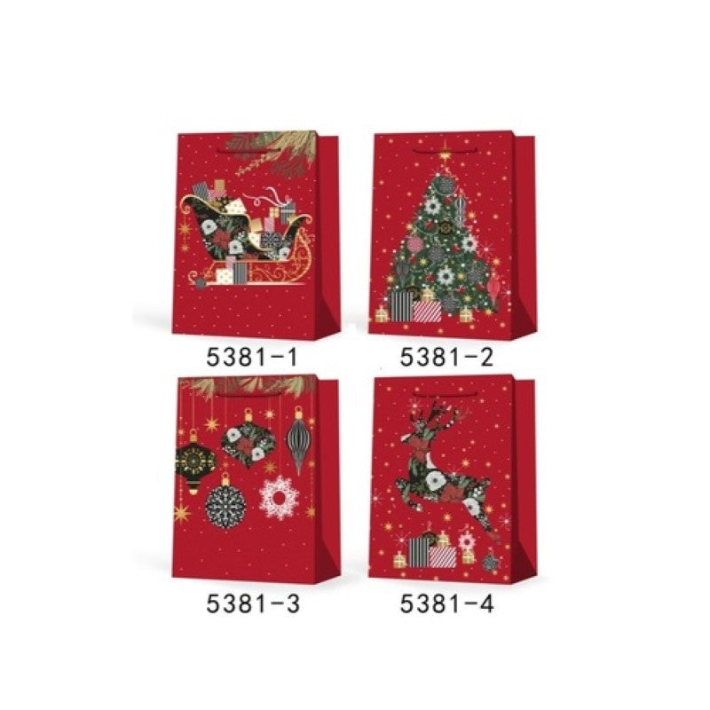 Christmas Premium Gift Bag Large 26x32x12cm #5380L - Pack of 12