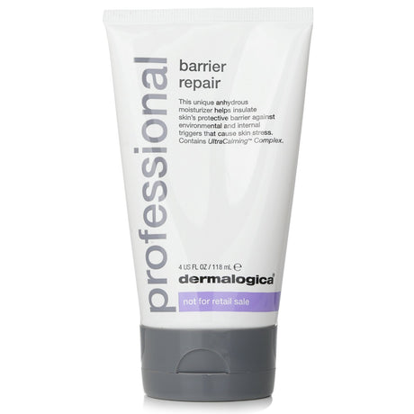 Dermalogica UltraCalming Barrier Repair cream in a 118ml tube, designed to soothe and protect sensitive skin from irritants.