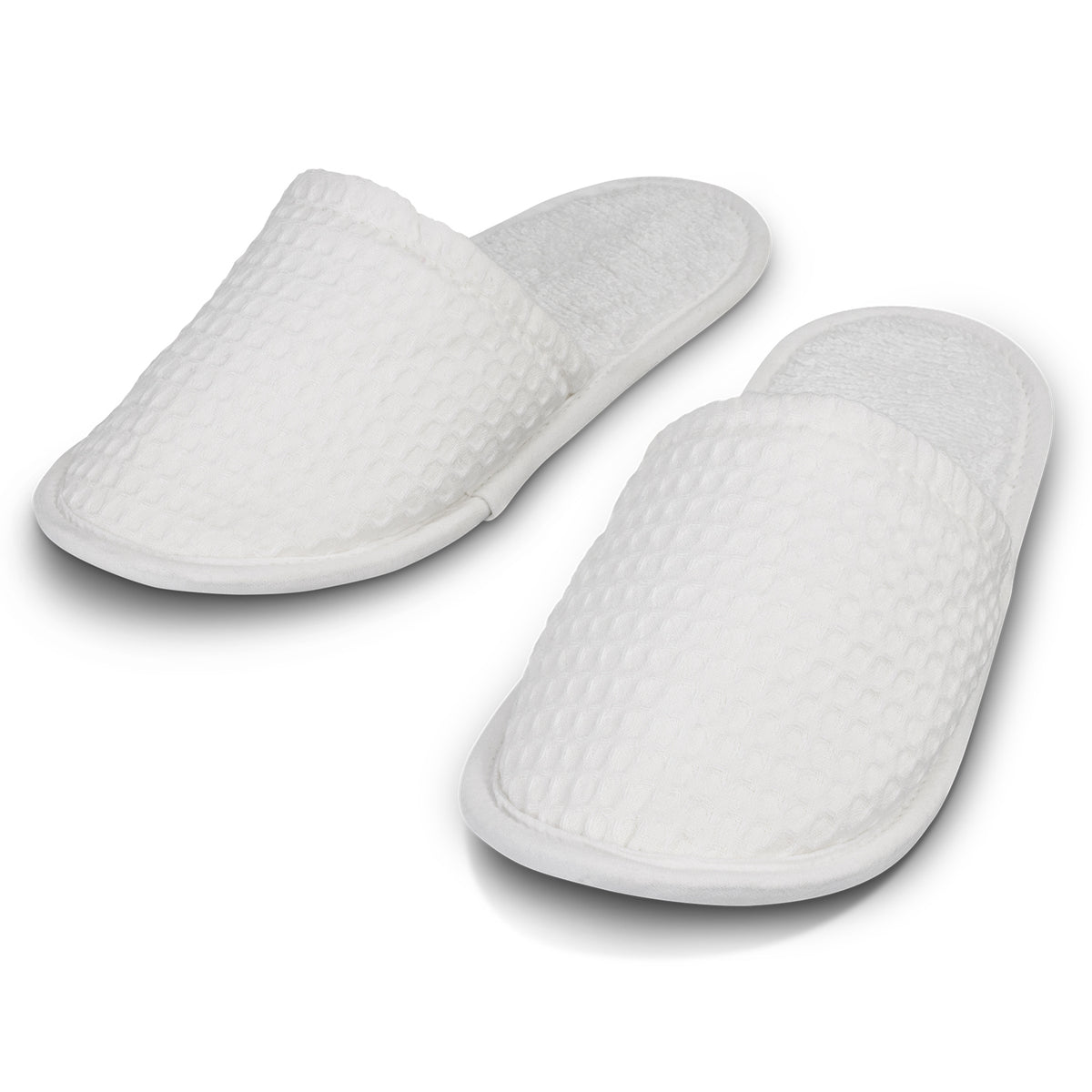 Cotton Waffle Slippers With Terry Lining Rochester