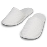 Cotton Waffle Slippers With Terry Lining Rochester