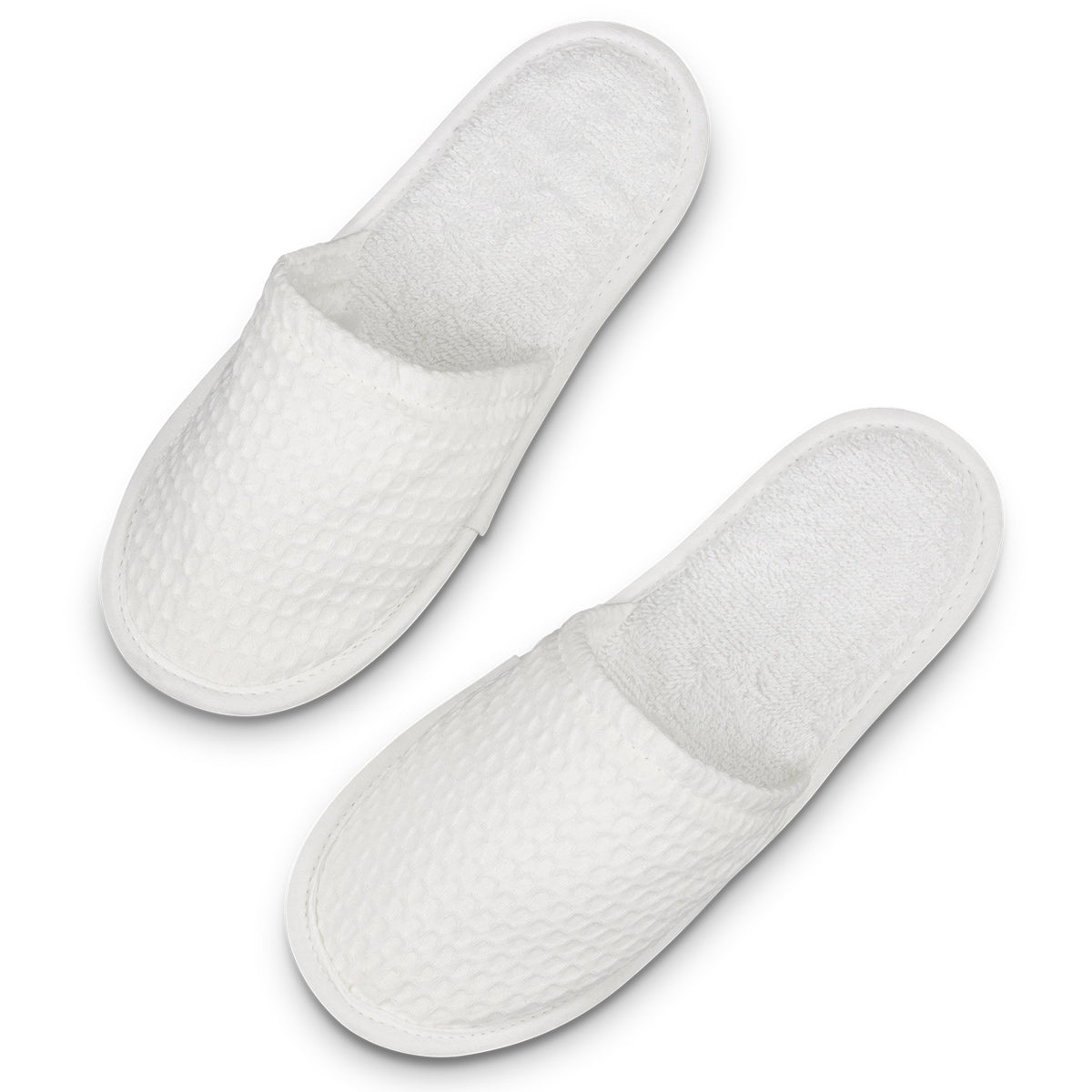 Cotton Waffle Slippers With Terry Lining Rochester