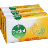 Dettol Bar Soap Citrus Fresh 100g bars 3pack