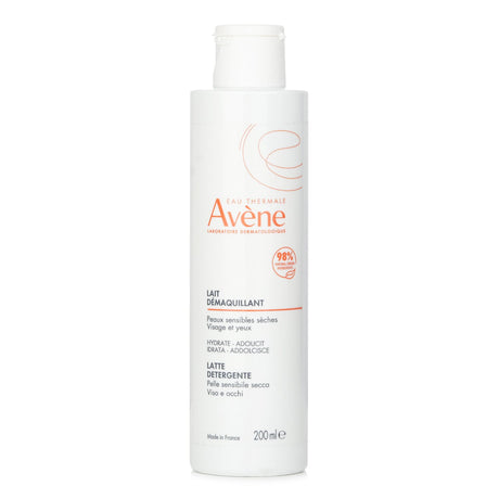 Avene Gentle Milk Cleanser 200ml gently removes makeup and impurities, hydrating dry skin with Avene Thermal Spring Water.