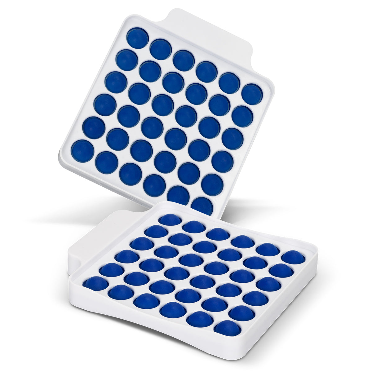 Square Sensory Pop It Fidget Board White & Blue - Pack of 25