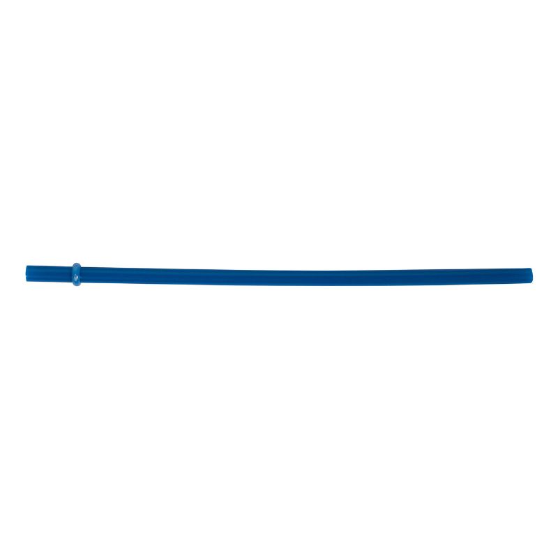 Navy glass smoothie straw, eco-friendly and stylish, perfect for thick drinks and easy cleaning.