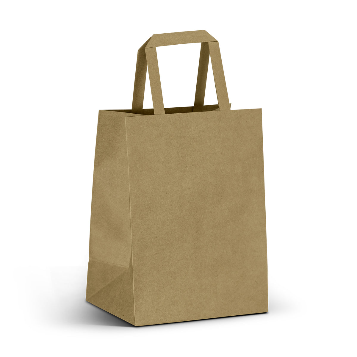 Medium Portrait Paper Shopping Bag With Flat Handles Natural - Pack of 50