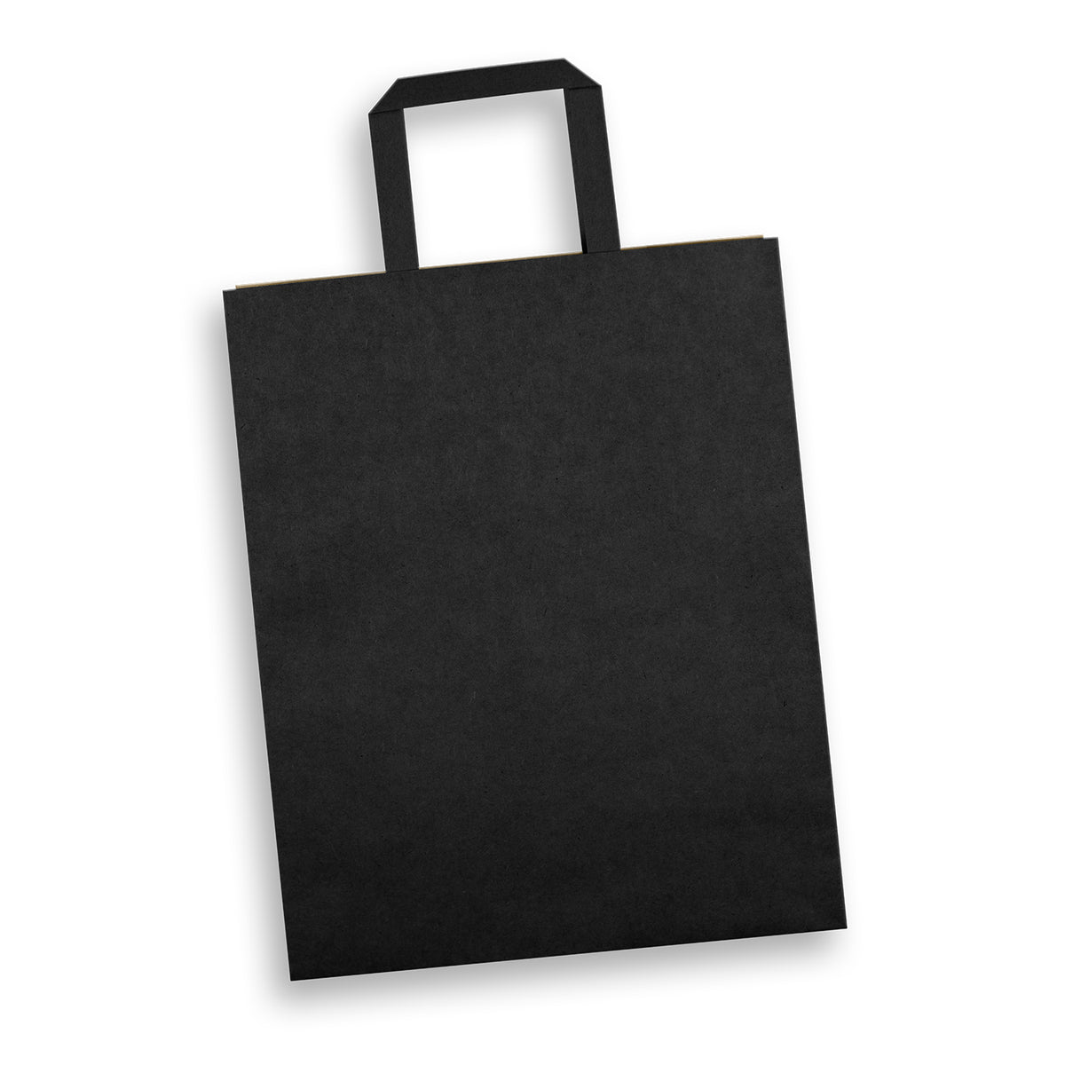 Large Portrait Paper Shopping Bag With Flat Handles Black