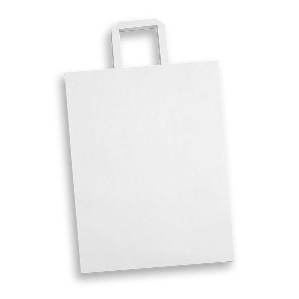 Extra Large Portrait Paper Shopping Bag With Flat Handles White