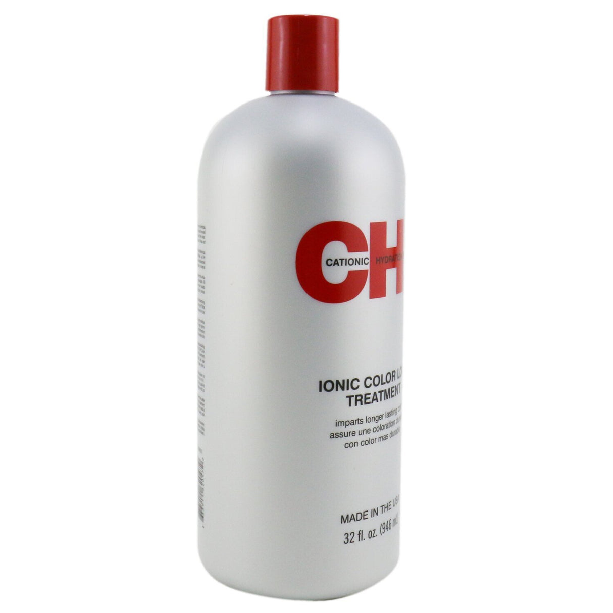 CHI Ionic Color Lock Treatment 950ml bottle designed to revitalize colored hair, sealing moisture and enhancing shine.