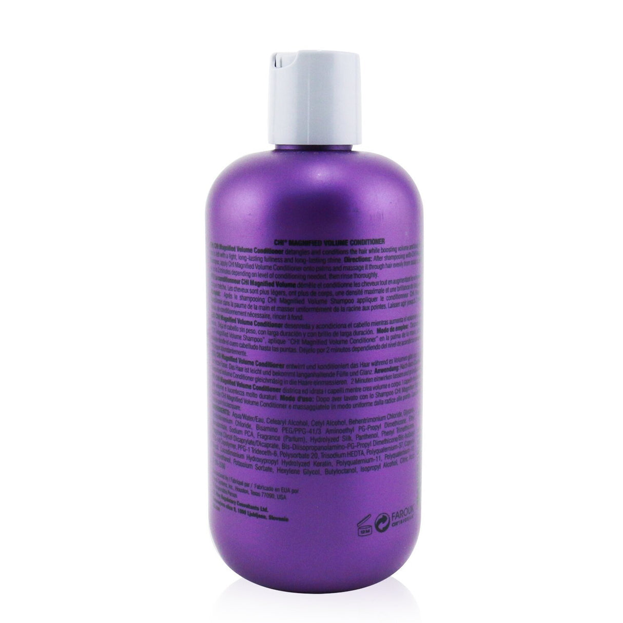 Volumizing conditioner for fine hair, adds body, detangles, revitalizes with ceramics and proteins for fuller, weightless strands.