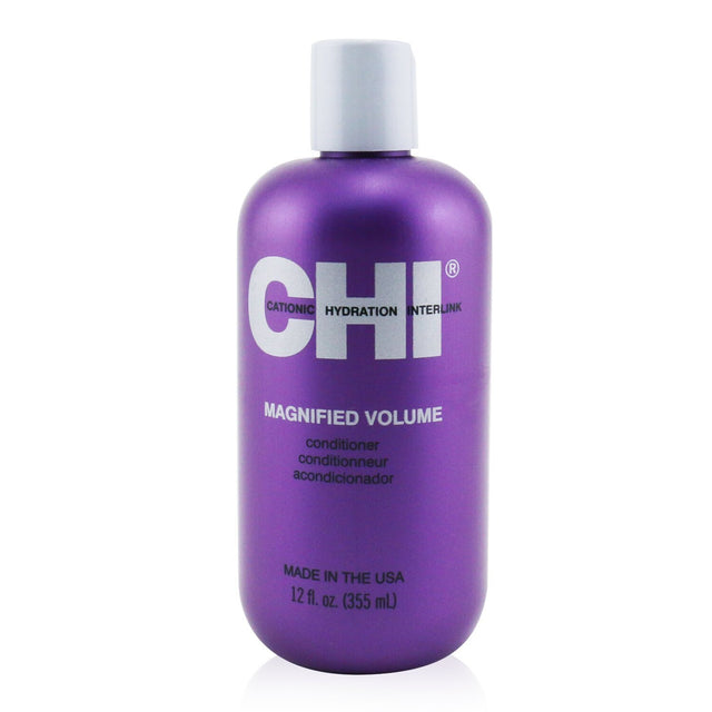 CHI Magnified Volume Conditioner in a 355ml bottle, designed to boost volume and nourish fine hair for a fuller, weightless look.