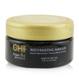 Intensive hair mask with Argan and Moringa oils for revitalizing dull, frizzy, or damaged hair; nourishes and adds shine.