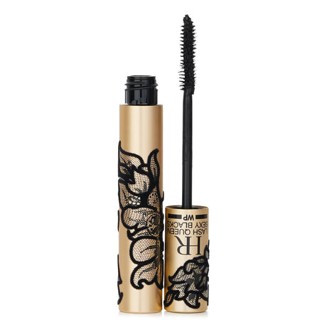 Helena Rubinstein Lash Queen Sexy Blacks Waterproof Mascara #01 in Scandalous Black enhances lashes with volume and curls.