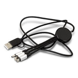 120cm Braided Multi-Connector USB Charging Cable Lumos